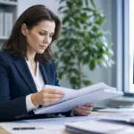 Исследовательница проверяет докторскую диссертацию