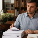 Учёный готовит рукопись научной монографии