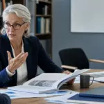 Доктор наук обсуждает результаты научной работы